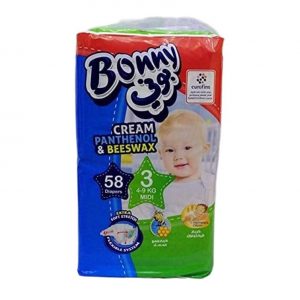 حفاضات بونى وسط رقم 3*58*3 شنطة