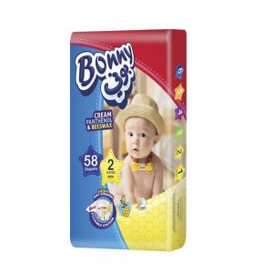 حفاضات بونى صغير رقم 2*58*3 شنطة
