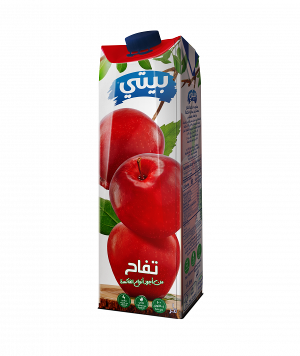 عصير بيتى تفاح لتر *12
