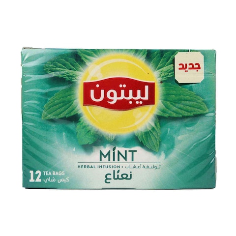 شاى ليبتون (12 فتلة) اخضر نعناع *40