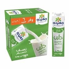 حليب جهينة 1لتر نصف دسم *6